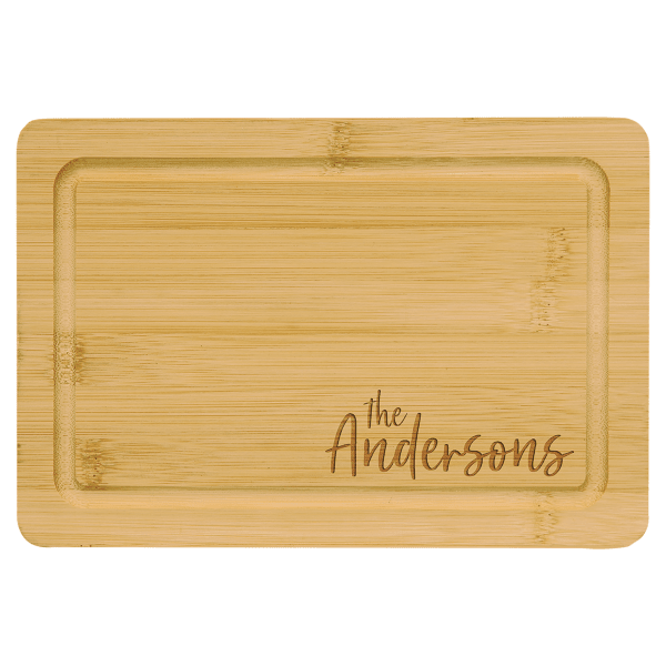 9" x 6" Bamboo Cutting Board with Drip Ring – item GFT440