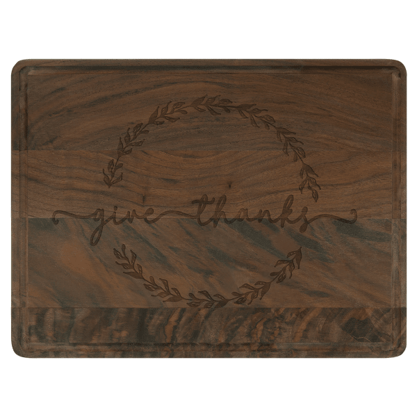 11.5" x 8.75" Walnut Cutting Board with Drip Ring – item GFT492
