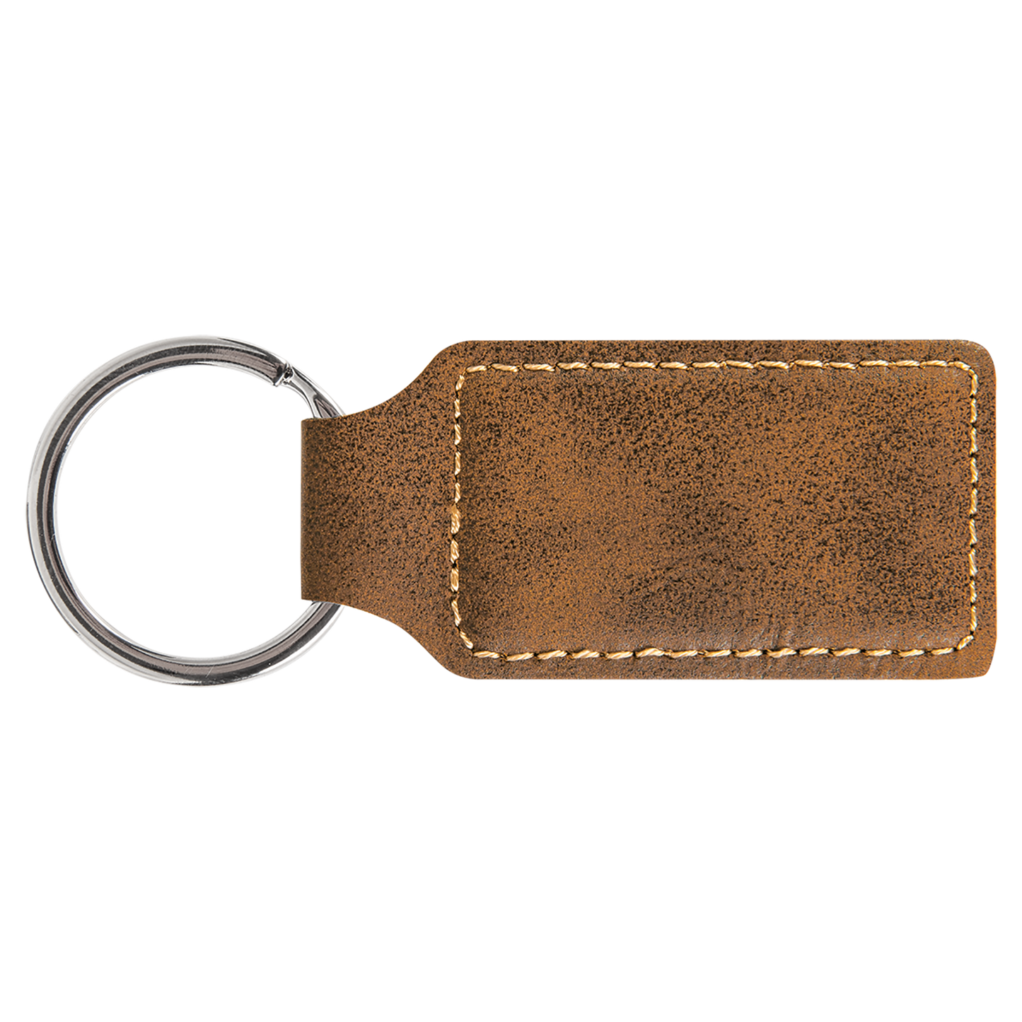 2.75" x 1.25" /Gold Rectangle Leatherette Keychain – item GFT702 image 2