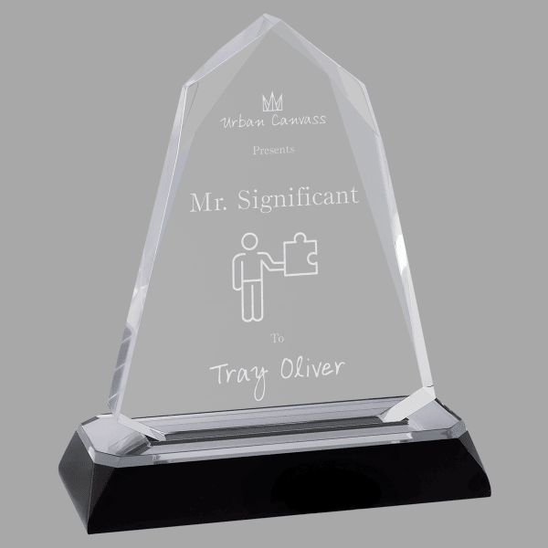 5.75" Halo-Diamond Corner Base Acrylic Award – item IMP814S image 3