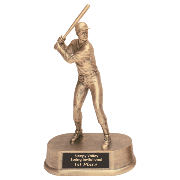 9" Male Baseball Resin Award – item JDS11