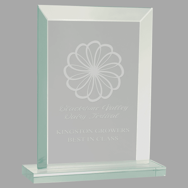 7" Rect. Jade Glass Award – item JGS61 image 3