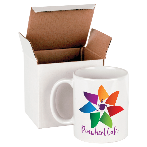 11 oz. White Sublimatable Ceramic Mug with Box – item JMUG11WB