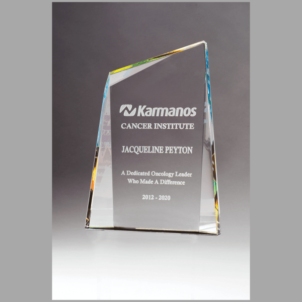 5.875" x 8" Zenith Series Crystal w/ Prism-Effect Award – item K9275