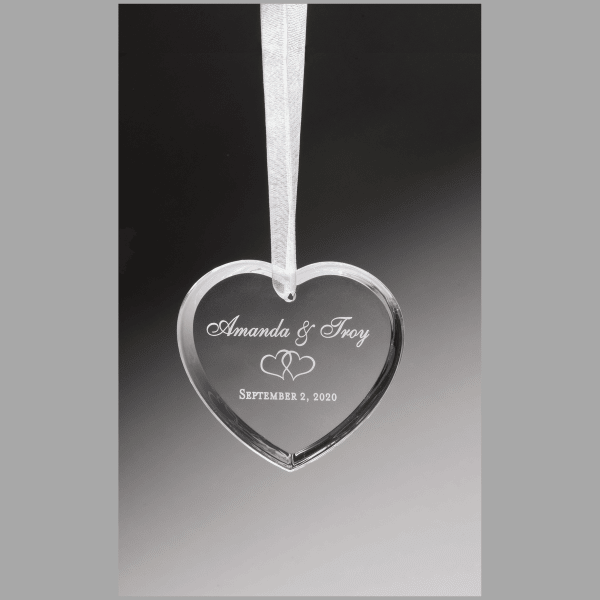 2.5" Crystal Heart Ornament – item K9305