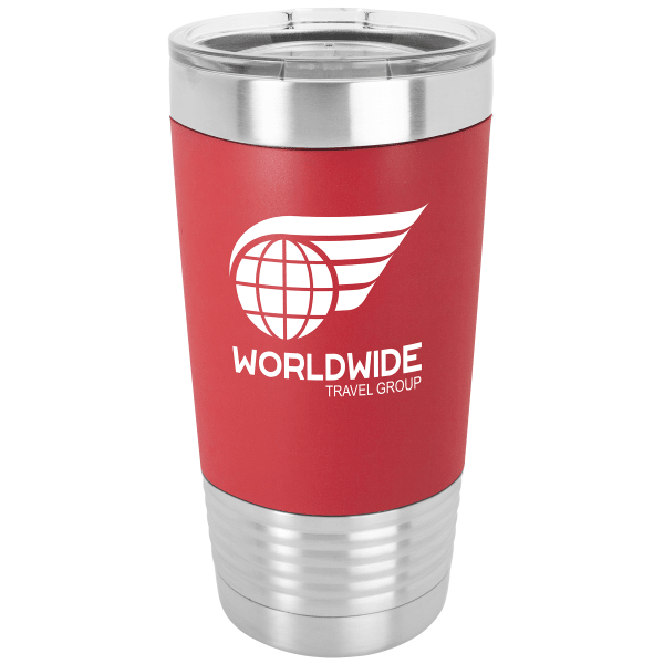 Polar Camel 20 oz. Tumbler with Silicone Grip and Clear Lid – item LTM540 image 4