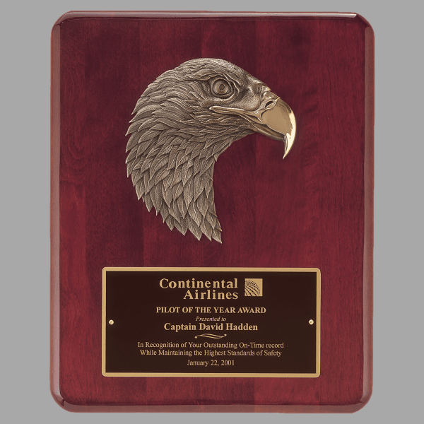 10.5" x 13" Rosewood Piano Plaque w/ Finely Detailed Bronze – item P3754