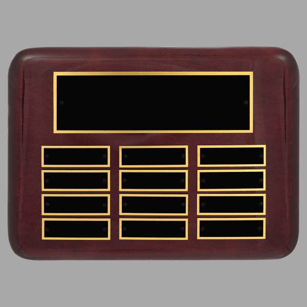 9" x 12"/Plates 0.875" x 2.75" Rosewood Piano 12 Plaque – item P4500