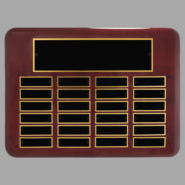 11" x 15"/Plates 0.875" x 2.75" Rosewood Piano 24 Plaque – item P4501
