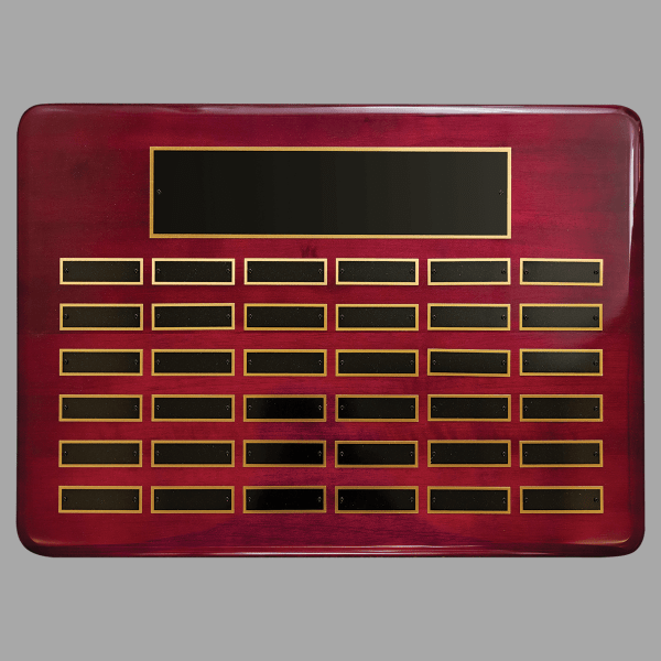 15" x 21"/Plates 0.875" x 2.75" Rosewood Piano 36 Plaque – item P4502