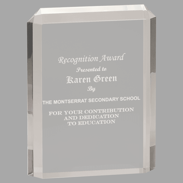 4.75" X 6.25 Premier Acrylic Award – item PAC11