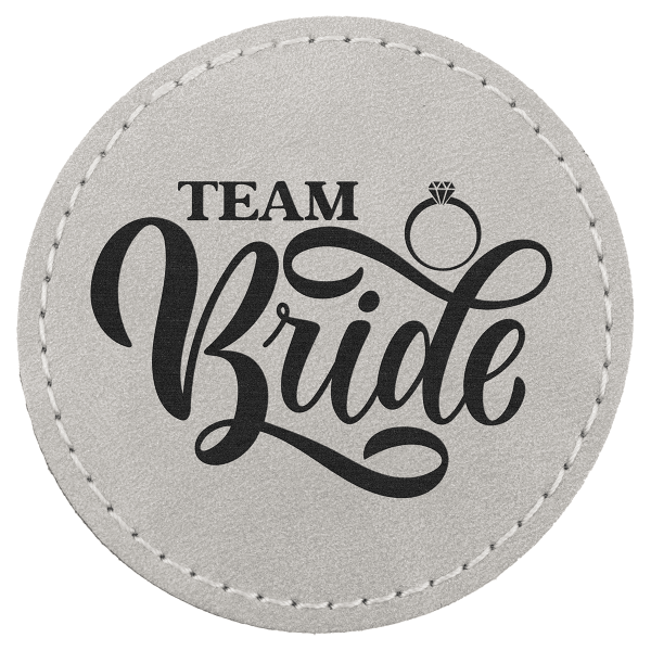 2.5" x 2.5" Light Round Leatherette Patch Premier – item PTH371 image 3