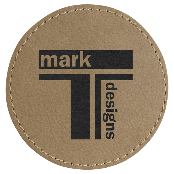 3" x 3" Light Brown Round Leatherette Patch with Adhesive – item PTH401 image 4