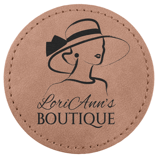 3" x 3" Blush Round Leatherette Patch with Kota Pro Premier – item PTH470 image 3