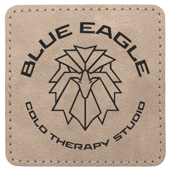 3" x 3" Light Tan Square Leatherette Patch with Pro Premier – item PTH874 image 3