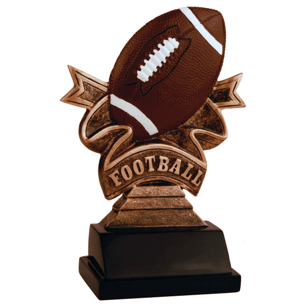 5.5" Football Ribbon Resin Award – item RR503