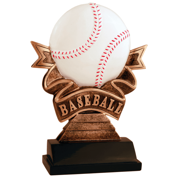 7" Baseball Ribbon Resin Award – item RR701