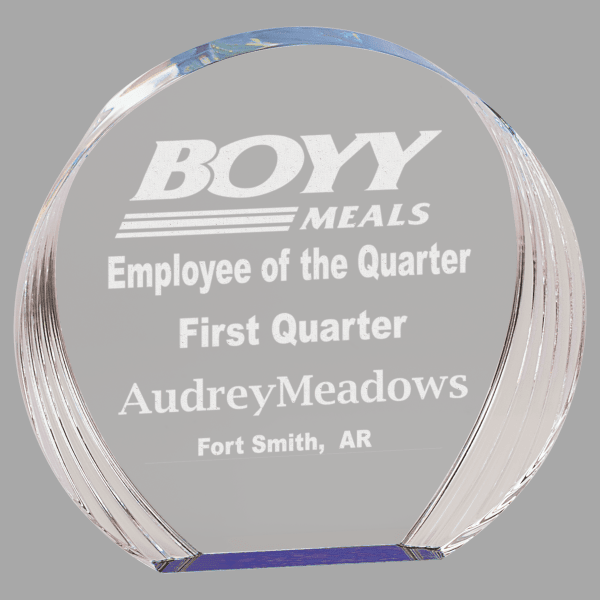6.5" X 6 Round Acrylic Award – item SAS602BU image 2