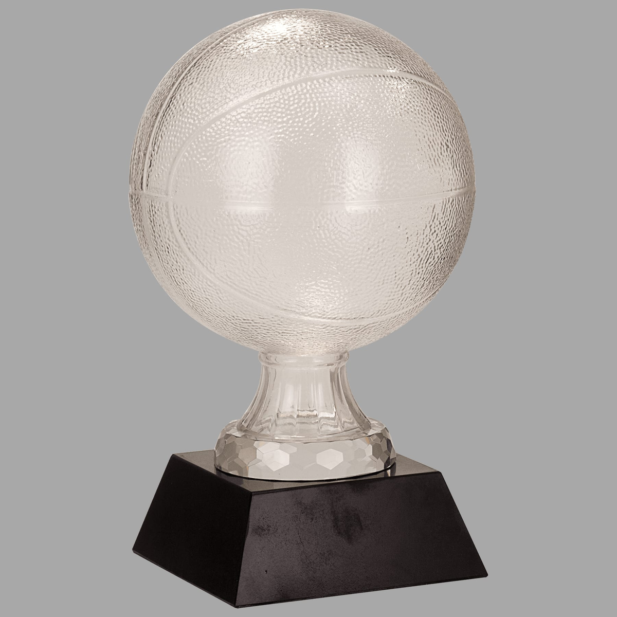 13" Glass Basketball with Black Marble Base — SBG105
