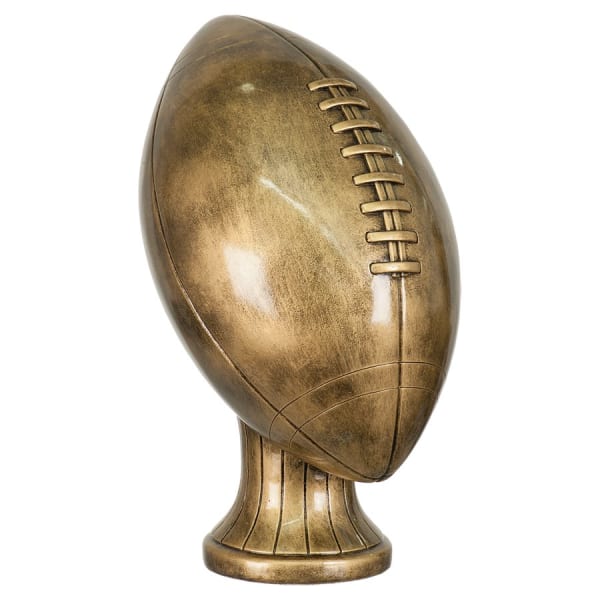 11" Antique Gold Football Resin Award – item SBR172