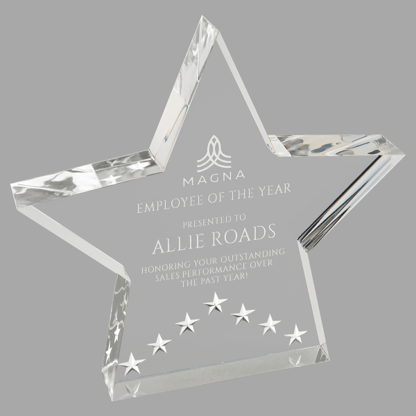 6" X 6 Star Performr Acrylic Award – item SPF2S image 3
