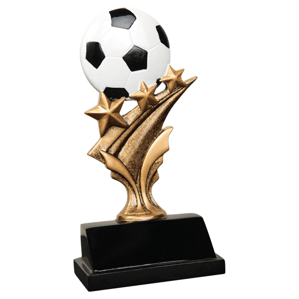 5.5" Soccer Tri Star Resin Award – item TS806