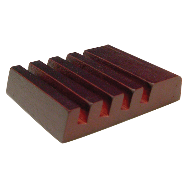 2.5" x 3" Unisub Mahogany Finish Slotted Coaster Holder – item UN5701
