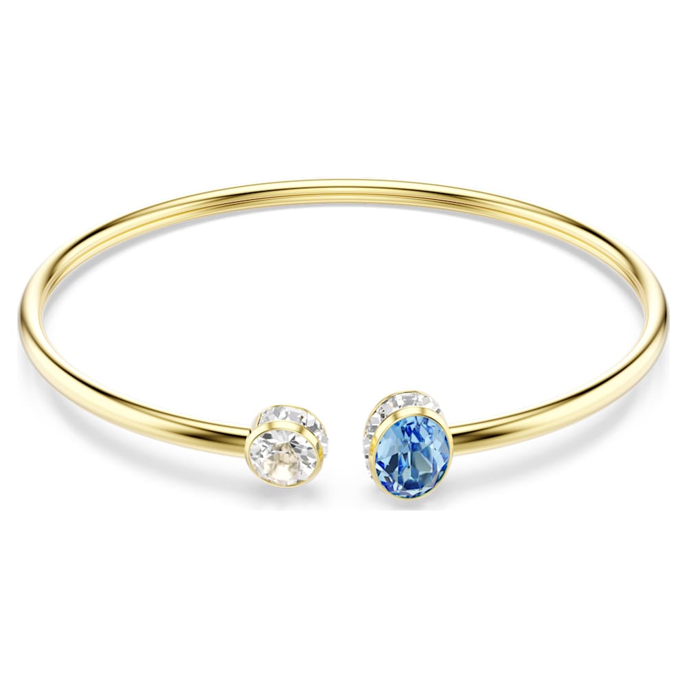Chroma bangle, Mixed cuts, Multicolored, 18K gold finish image 6