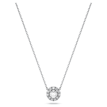 Eternity halo solitaire pendant, Lab-grown diamonds 0.23 ct tw, Round shape, Sterling silver image 6