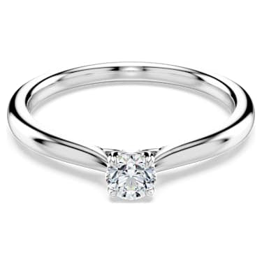 Eternity solitaire ring, Lab-grown diamonds 0.25 ct tw, Round shape, Sterling silver image 6