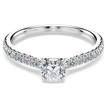 Eternity solitaire ring, Lab-grown diamonds 0.7 ct tw, Round shape, 14K white gold image 6