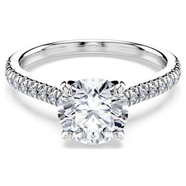Eternity solitaire ring, Lab-grown diamonds 1.7 ct tw, Round shape, 14K white gold image 6