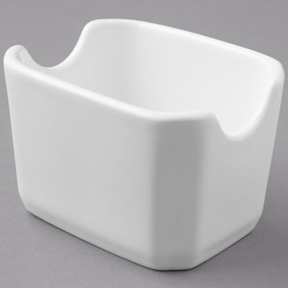 Tuxton 3 1/2" China Sugar Packet Holder / Caddy – item 303SPH3WH