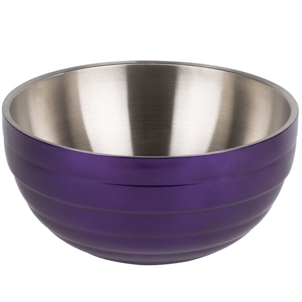 Vollrath 4659265 Double Wall Serving Bowl - Passion Purple – item 9224659265