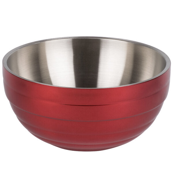 Vollrath 4659015 Double Wall Serving Bowl - Dazzle Red – item 9224659015