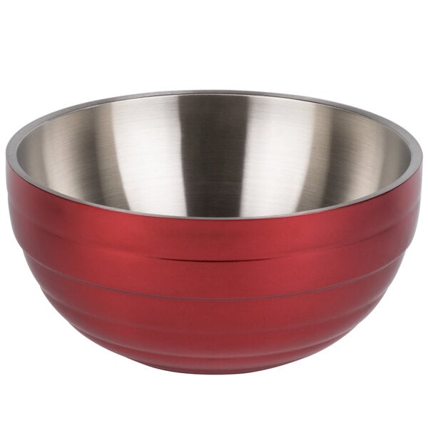 Vollrath 4659115 Double Wall Serving Bowl - Dazzle Red – item 9224659115