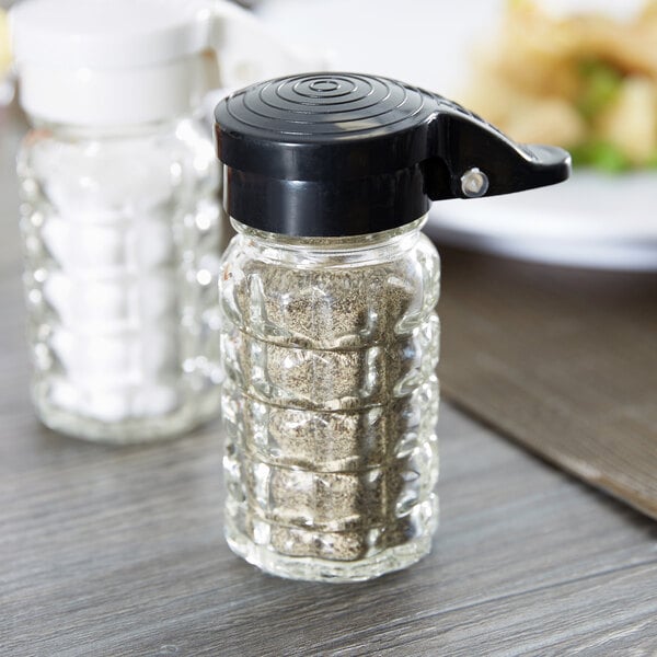 Tablecraft 163MPBK 1.5 oz. w/ Moisture Seasoning Shaker – item 808163MPBK image 2