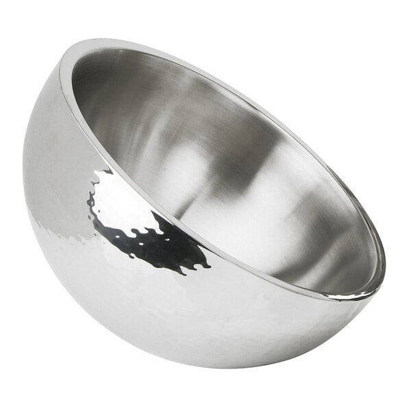 Eastern Tabletop 7212 160 oz. Hammered Dual Serving Bowl – item 3117212