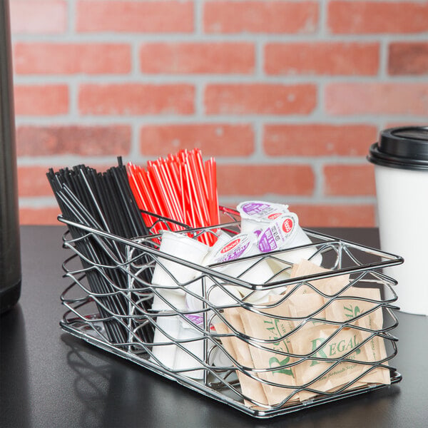 American Metalcraft Chrome Birdnest Coffee Condiment Caddy – item 124BNCC48 image 2
