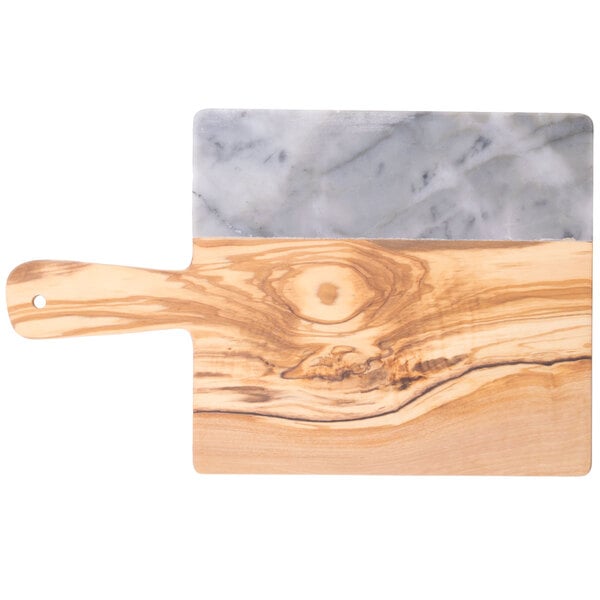 American Metalcraft 10" x 9" Olive Wood and Serving Board – item 124OWBG15 image 2