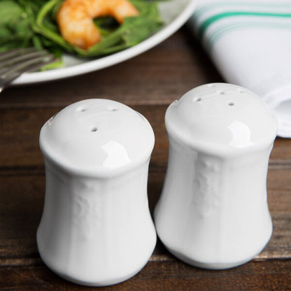 Tuxton CHL-030 Chicago 3" Bright China Salt & Pepper – item 303CHL030 image 2