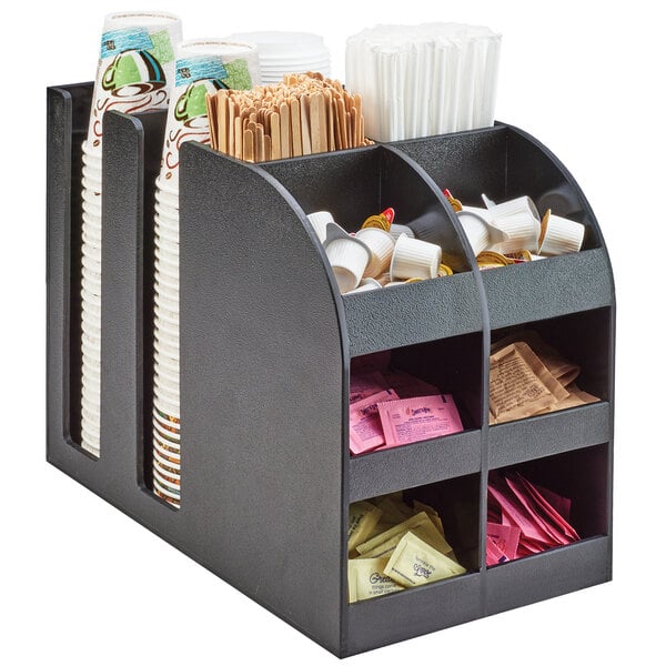 Cal-Mil Classic Black Bulk Cup, Lid and Condiment Organizer – item 2113577