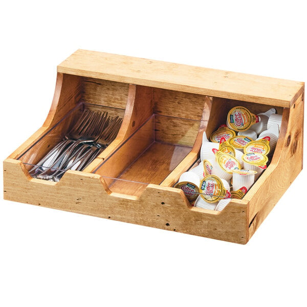 Cal-Mil Madera 3-Section Flatware / Condiment Organizer – item 2113613399