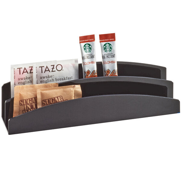 Cal-Mil Black Extra Wide Plastic Packet Condiment Organizer – item 211358013