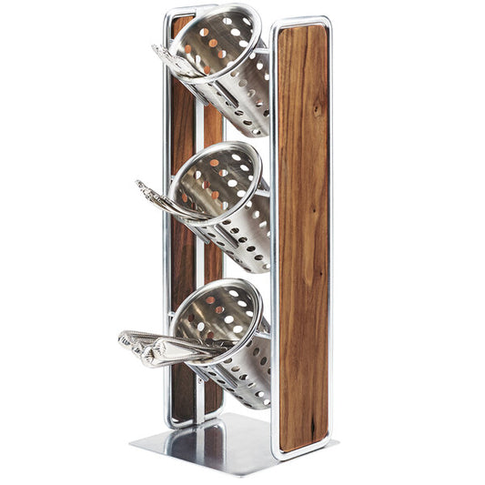Mid-Century 3-Cylinder Condiment Display w/ Accents – item 211371549