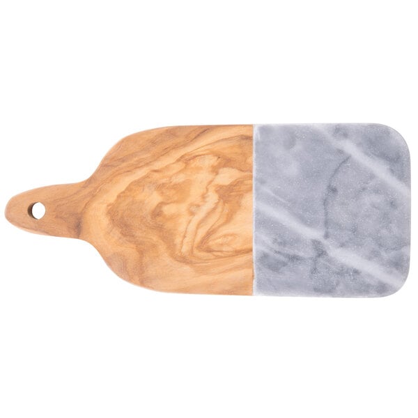 American Metalcraft 6" x 3 1/2" Olive Wood Serving Board – item 124OWBG8 image 2