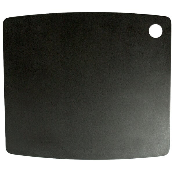 Elite 14" x 12 1/2" Black Melamine / Bamboo Serving Board – item 330ECO14125R