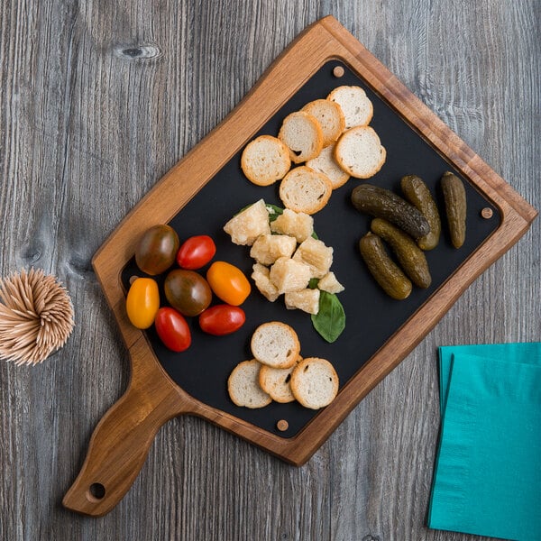 Tablecraft 15 3/4" x 9" Acacia Wood Bread Board – item 808UCW10