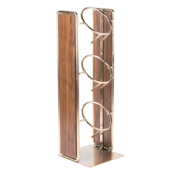 Mid-Century 3-Cylinder Condiment Display w/ Brass Accents – item 211371546
