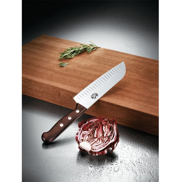Victorinox 6.8520.17-X2 7" Santoku Knife w/ Wood Handle – item 35347527 image 2